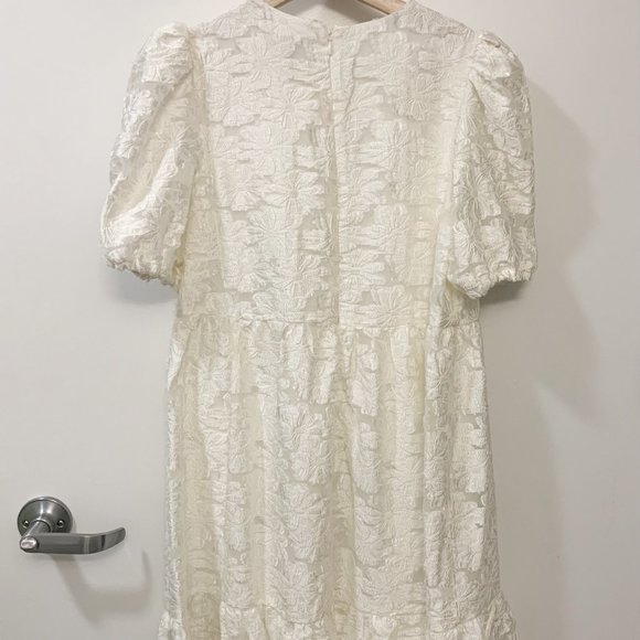 & Other Stories Puff Sleeve Jacquard Mini Dress - Picture 6 of 8